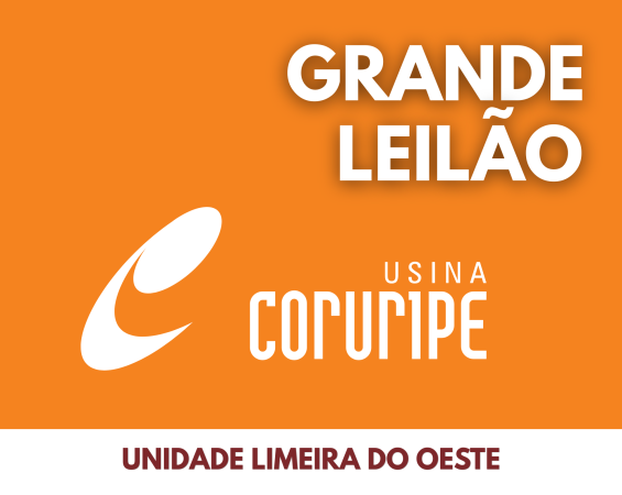 MEGA LEILÃO USINA CORURIPE 2026 - UNIDADE LIMEIRA DO OESTE